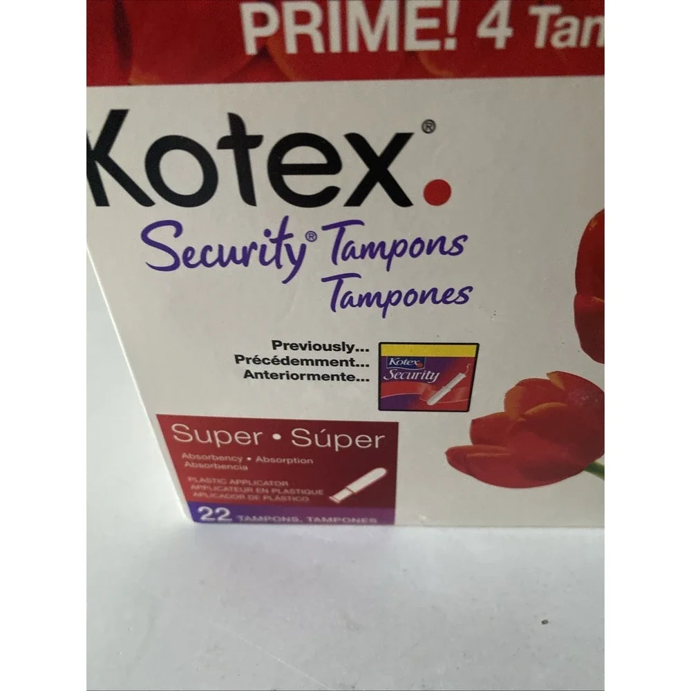 Kotex Security Tampons Super (2004)Cotton 22 Count Prop Discontinued Unscented